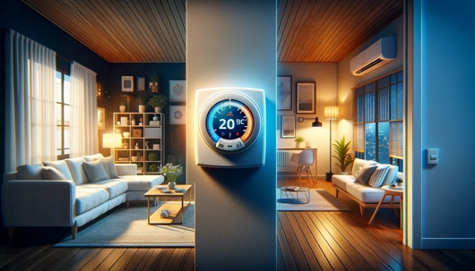 thermostat in a home